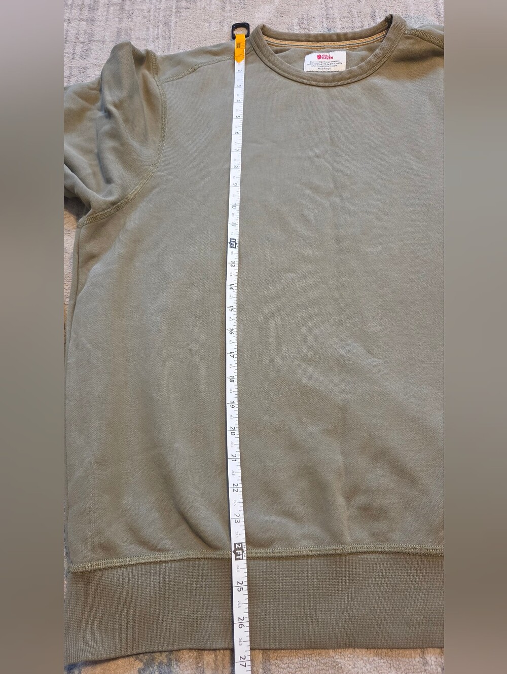 Mens Fjallraven Greenland Sweatshirt. Olive. Size L. EUC - Picture 7 of 8